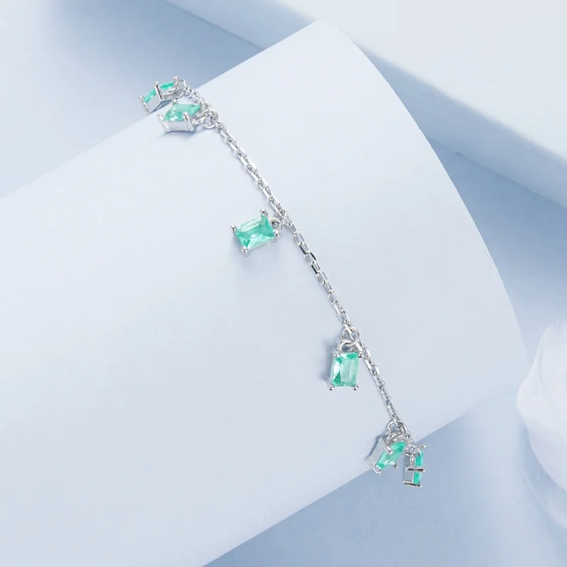 (imagem para) Bracelete de franja pequena verde estilo PANDORA - BSB168 - Visualizar 2