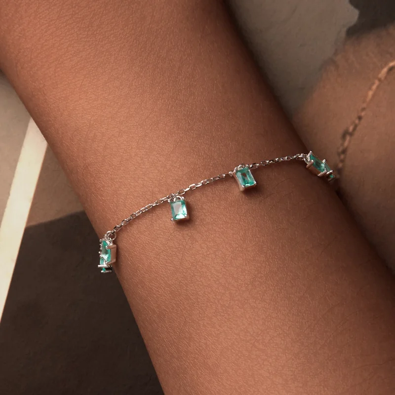 (imagem para) Bracelete de franja pequena verde estilo PANDORA - BSB168 - Visualizar 5