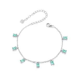 (imagem para) Bracelete de franja pequena verde estilo PANDORA - BSB168