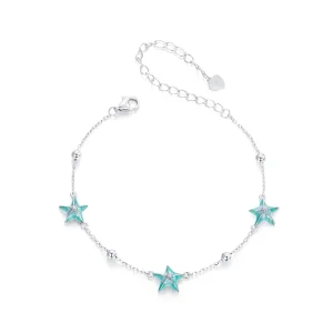 (imagem para) Bracelete PANDORA Estilo Estrela-do-Mar em Turquesa - SCB276