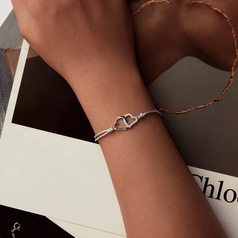 (imagem para) Bracelete PANDORA Style Corações Entrelaçados - SCB274 - Visualizar 5