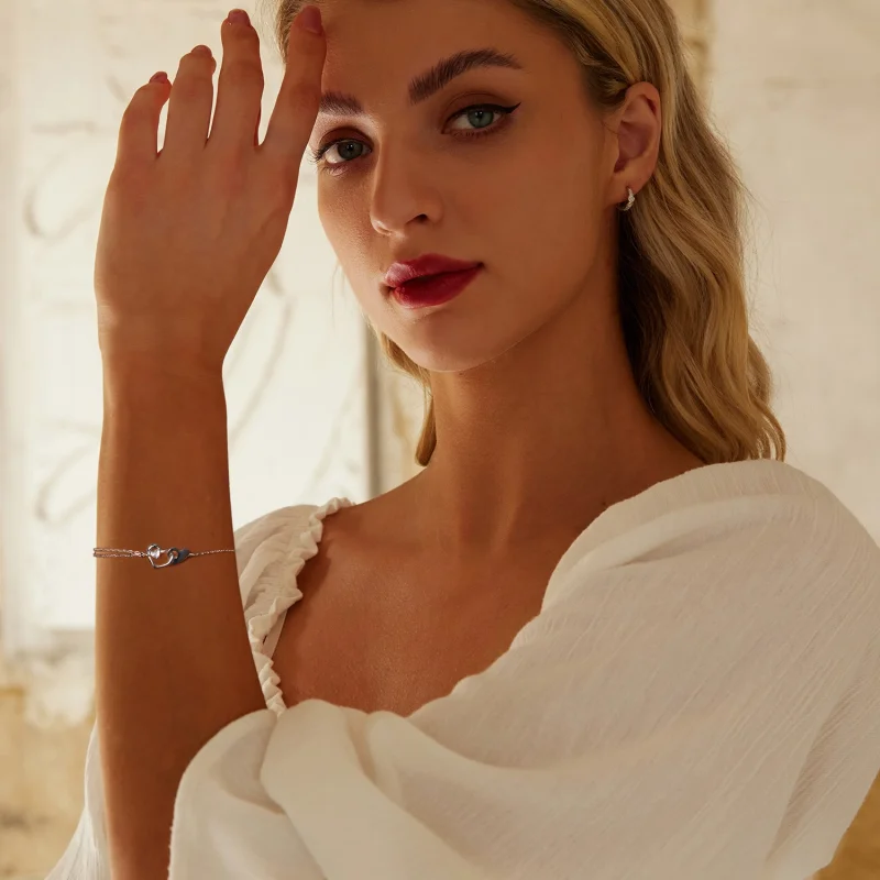 (imagem para) Bracelete PANDORA Style Coração Duplo - BSB178 - Visualizar 6