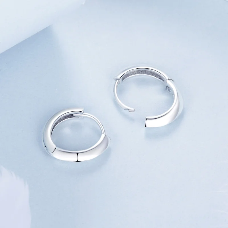 (imagem para) Brincos clássicos em prata esterlina estilo PANDORA - BSE1016 - Visualizar 4