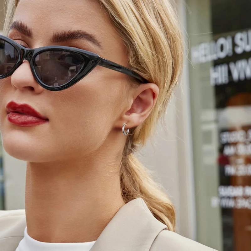 (imagem para) Brincos clássicos em prata esterlina estilo PANDORA - BSE1016 - Visualizar 8