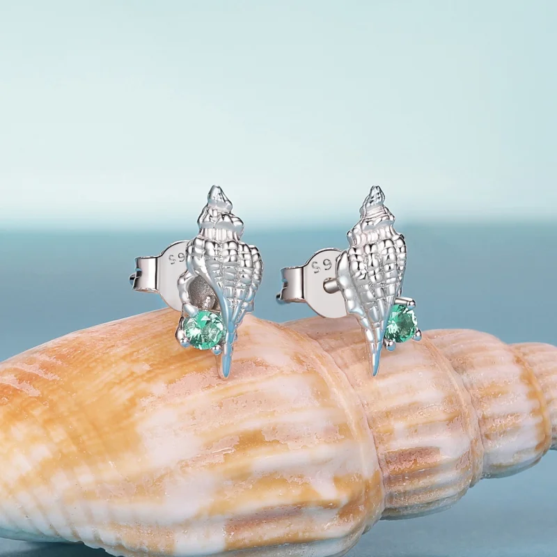 (imagem para) Brincos Concha Estilo PANDORA - BSE1010 - Visualizar 2