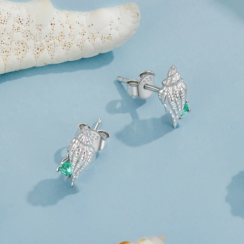 (imagem para) Brincos Concha Estilo PANDORA - BSE1010 - Visualizar 3