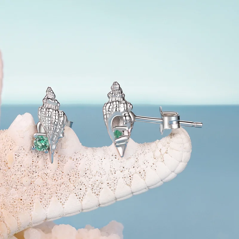 (imagem para) Brincos Concha Estilo PANDORA - BSE1010 - Visualizar 4