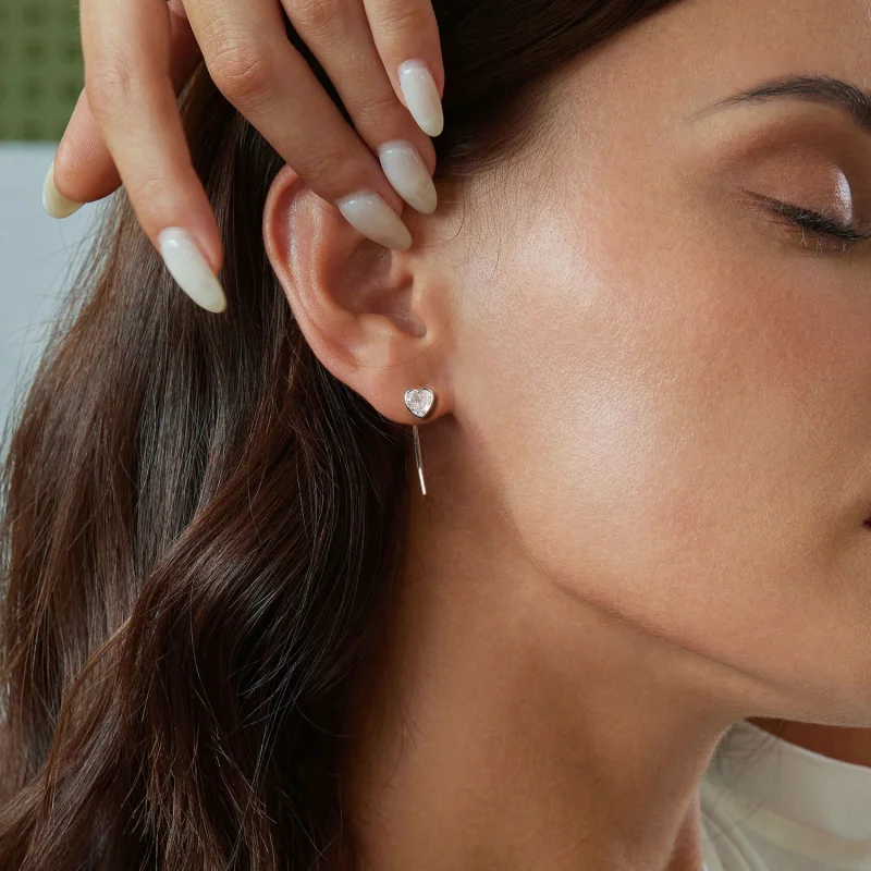 (imagem para) Brincos Coração Estilo PANDORA - BSE1003 - Visualizar 7