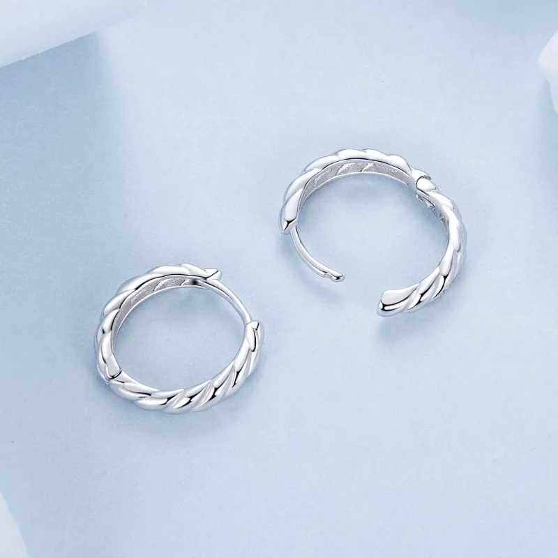 (imagem para) Brincos de torção metálica estilo PANDORA - BSE1024-M - Visualizar 4