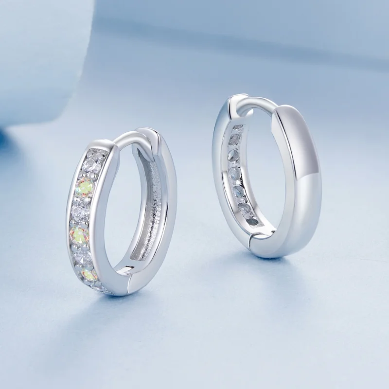 (imagem para) Brincos de zircônio coloridos estilo PANDORA - BSE1033 - Visualizar 3