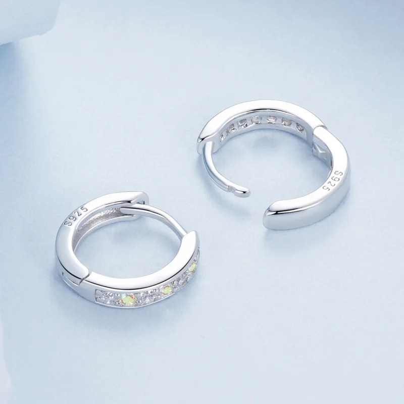 (imagem para) Brincos de zircônio coloridos estilo PANDORA - BSE1033 - Visualizar 4