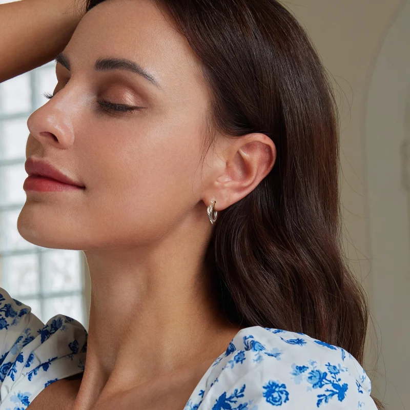 (imagem para) Brincos Envoltórios Estilo PANDORA com Cobra - BSE1008 - Visualizar 8