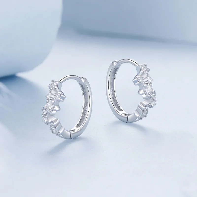 (imagem para) Brincos Estrela Estrelado Estilo PANDORA - BSE1017 - Visualizar 3
