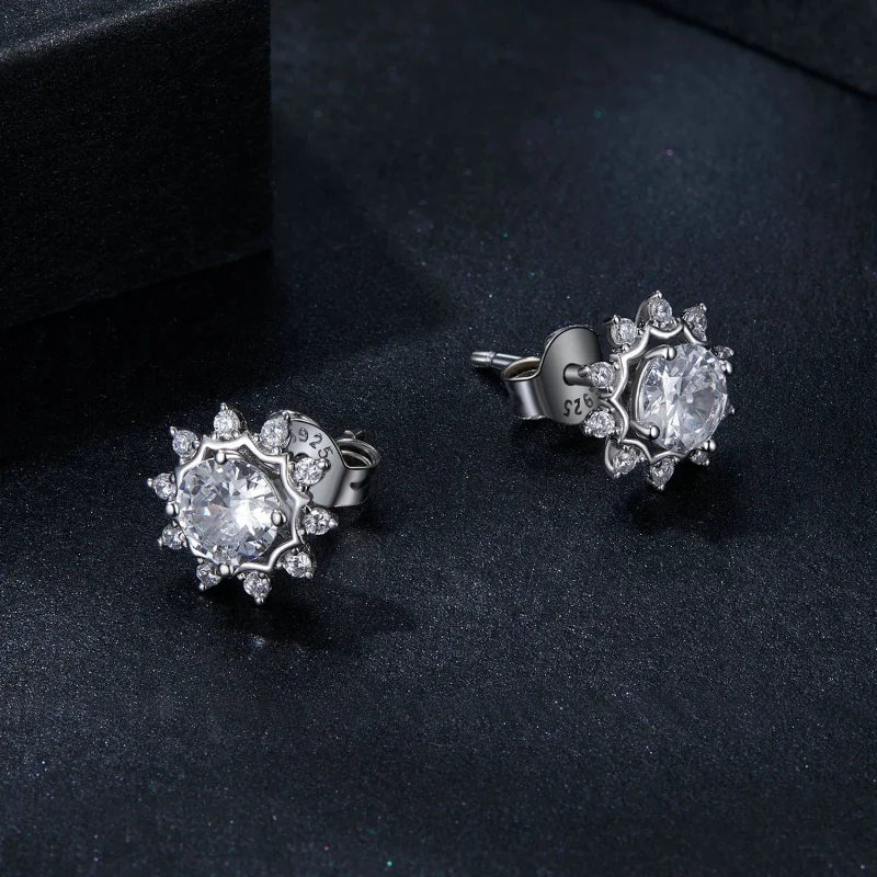 (imagem para) Brincos PANDORA Style Brilliant Beauty 0,5ct Moissanita (Dois Certificados) - MS - Visualizar 3