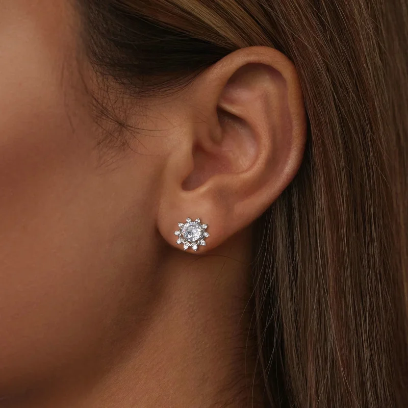 (imagem para) Brincos PANDORA Style Brilliant Beauty 0,5ct Moissanita (Dois Certificados) - MS - Visualizar 6