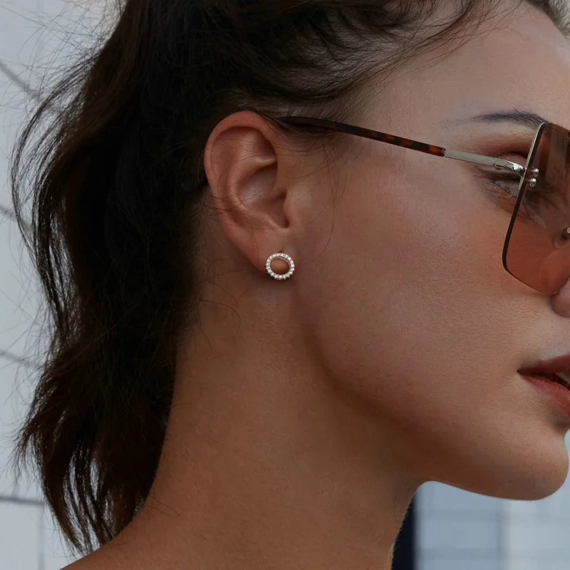 (imagem para) Brincos PANDORA Style Noite Estrelada com Moissanita 0.013ct (Dois Certificados) - Visualizar 7