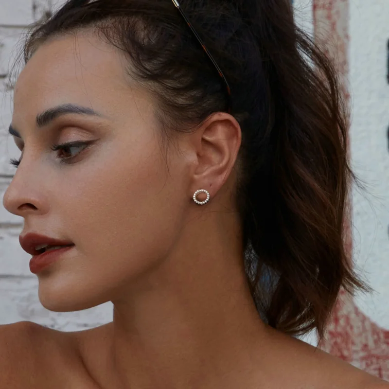 (imagem para) Brincos PANDORA Style Noite Estrelada com Moissanita 0.013ct (Dois Certificados) - Visualizar 8