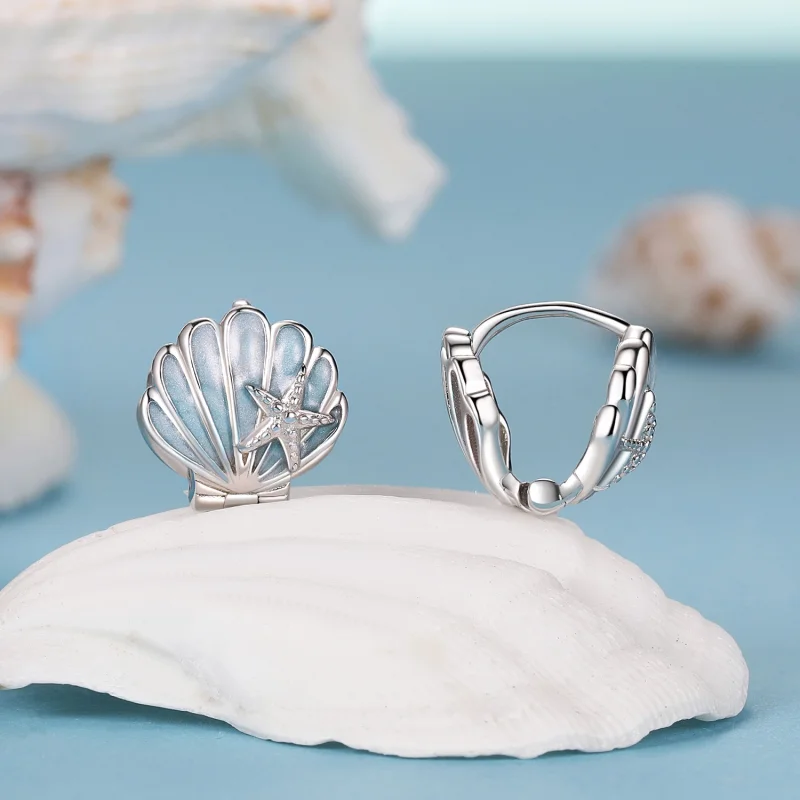 (imagem para) Brincos PANDORA Style Shell - BSE1011 - Visualizar 2