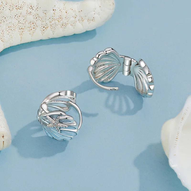 (imagem para) Brincos PANDORA Style Shell - BSE1011 - Visualizar 4