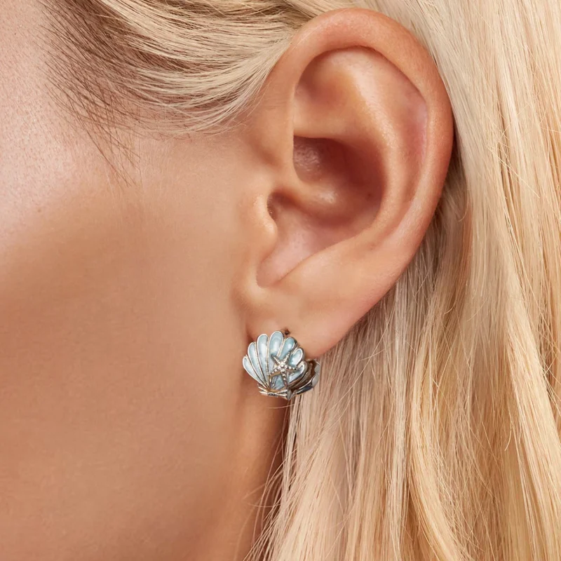 (imagem para) Brincos PANDORA Style Shell - BSE1011 - Visualizar 5