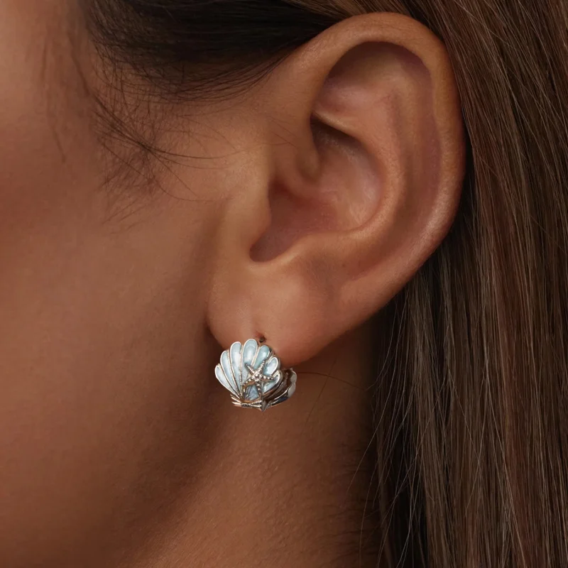 (imagem para) Brincos PANDORA Style Shell - BSE1011 - Visualizar 6