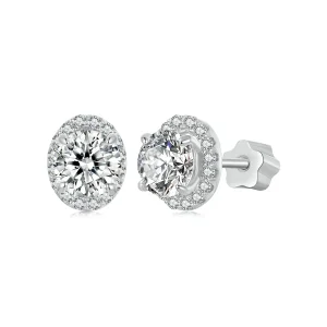 (imagem para) Brincos PANDORA Style Starry Moissanite 0.5ct (dois certificados) - MSE054