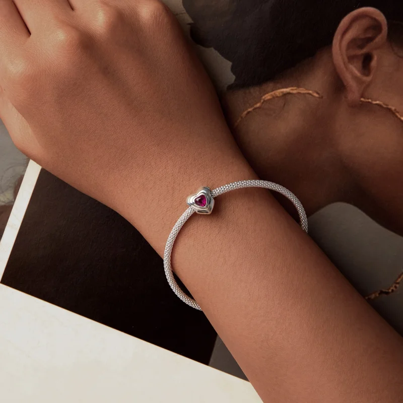 (imagem para) Charm Clássico de Coração Amoroso com Auréola PANDORA Style - SCC2776 - Visualizar 6