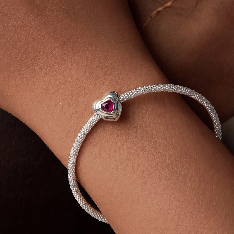 (imagem para) Charm Clássico de Coração Amoroso com Auréola PANDORA Style - SCC2776 - Visualizar 7