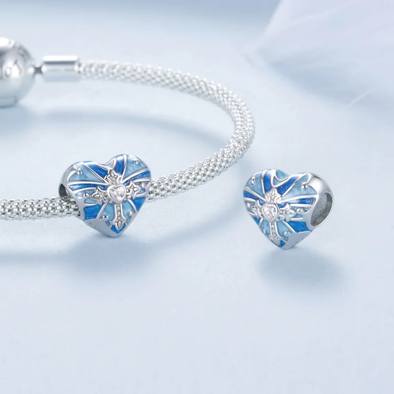 (imagem para) Charm Cruz em Formato de Coração Estilo PANDORA - BSC1024 - Visualizar 4