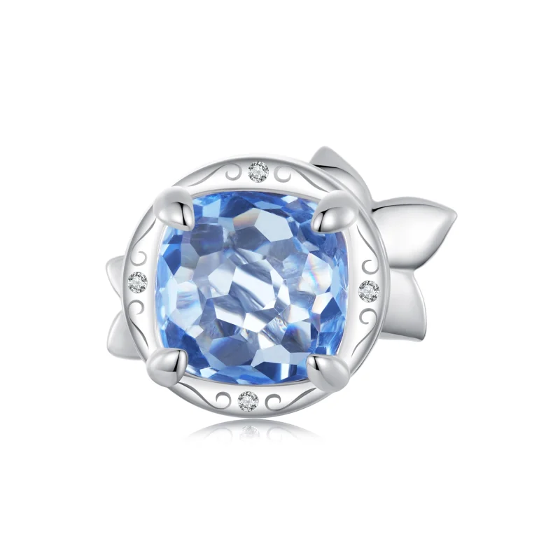 (imagem para) Charm de Flor Pequena de Delfínio Estilo PANDORA - BSC1029 - Visualizar 2