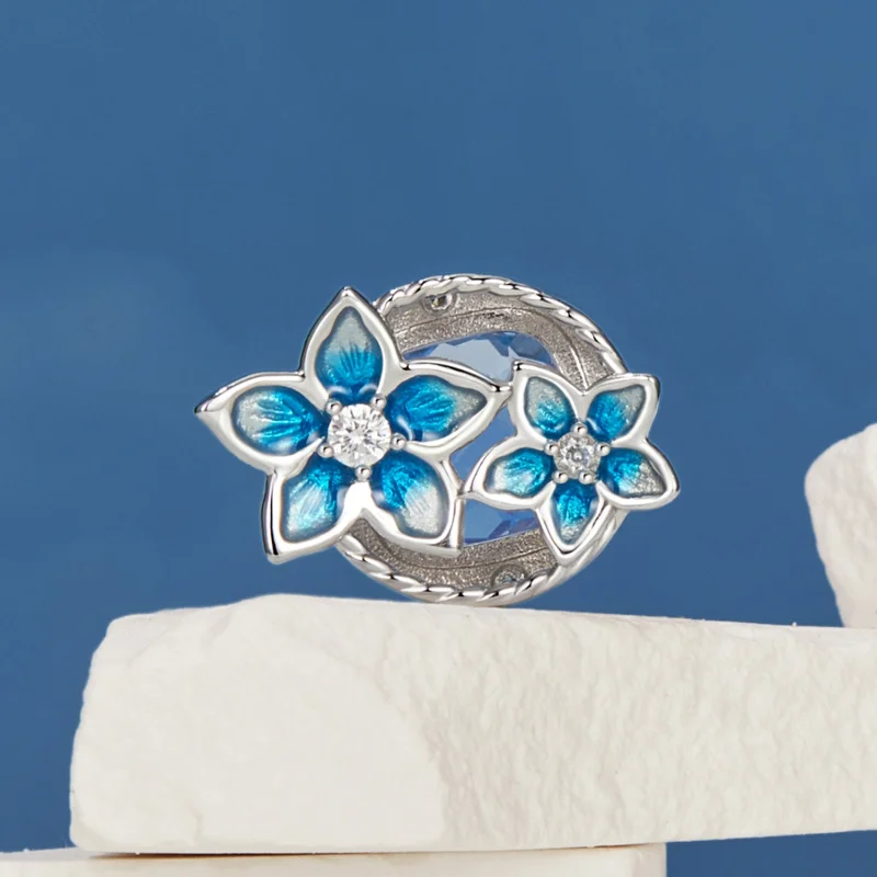 (imagem para) Charm de Flor Pequena de Delfínio Estilo PANDORA - BSC1029 - Visualizar 8