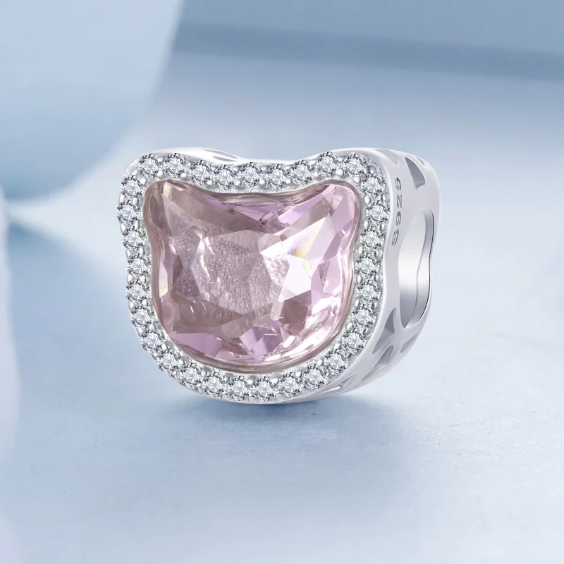 (imagem para) Charm de Gato Rosa Estilo PANDORA - BSC1020 - Visualizar 2