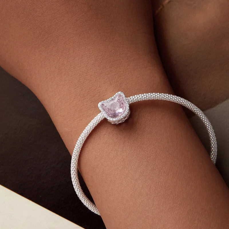 (imagem para) Charm de Gato Rosa Estilo PANDORA - BSC1020 - Visualizar 7