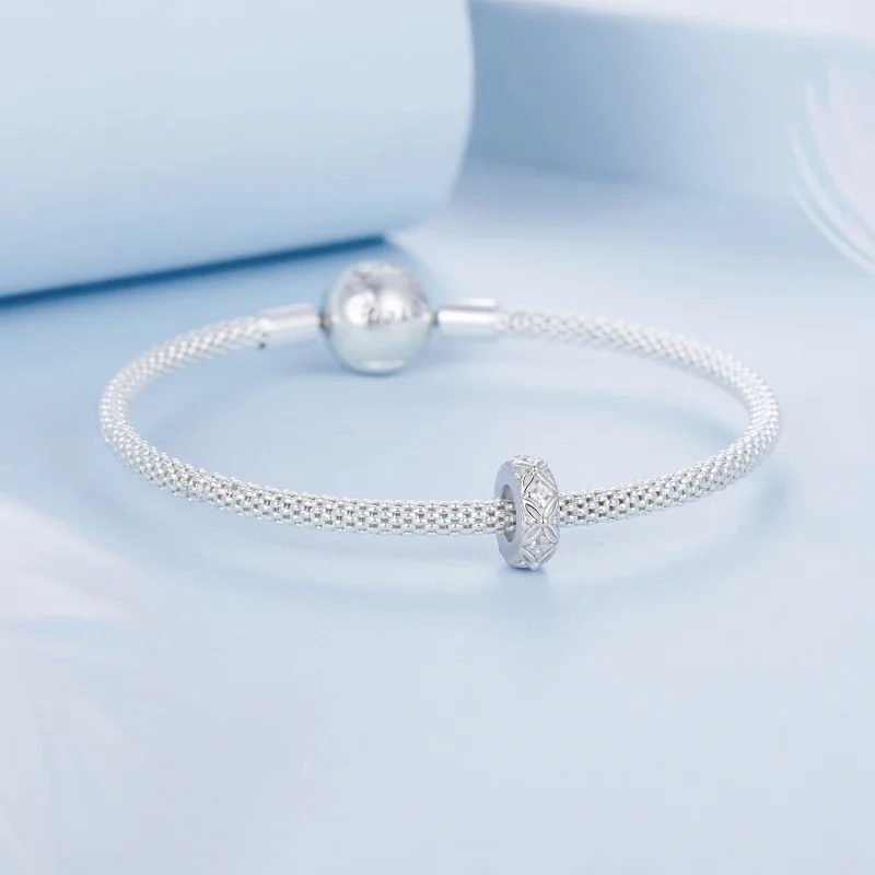 (imagem para) Charm espaçador de silicone com padrão em relevo estilo PANDORA - BSC1011 - Visualizar 5