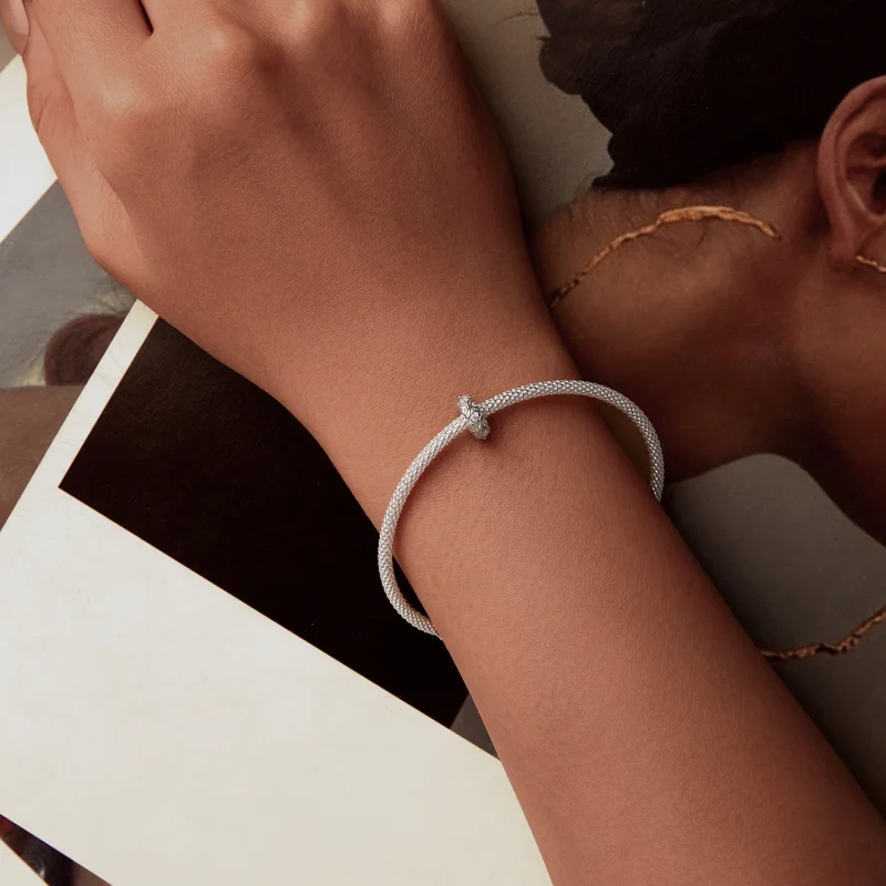 (imagem para) Charm espaçador de silicone com padrão em relevo estilo PANDORA - BSC1011 - Visualizar 6