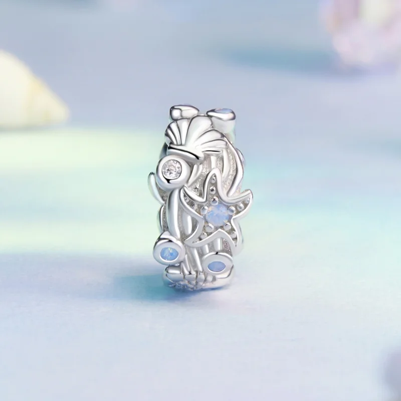 (imagem para) Charm Espaciador de Silicone Oceano Azul Estilo PANDORA - BSC1019 - Visualizar 2