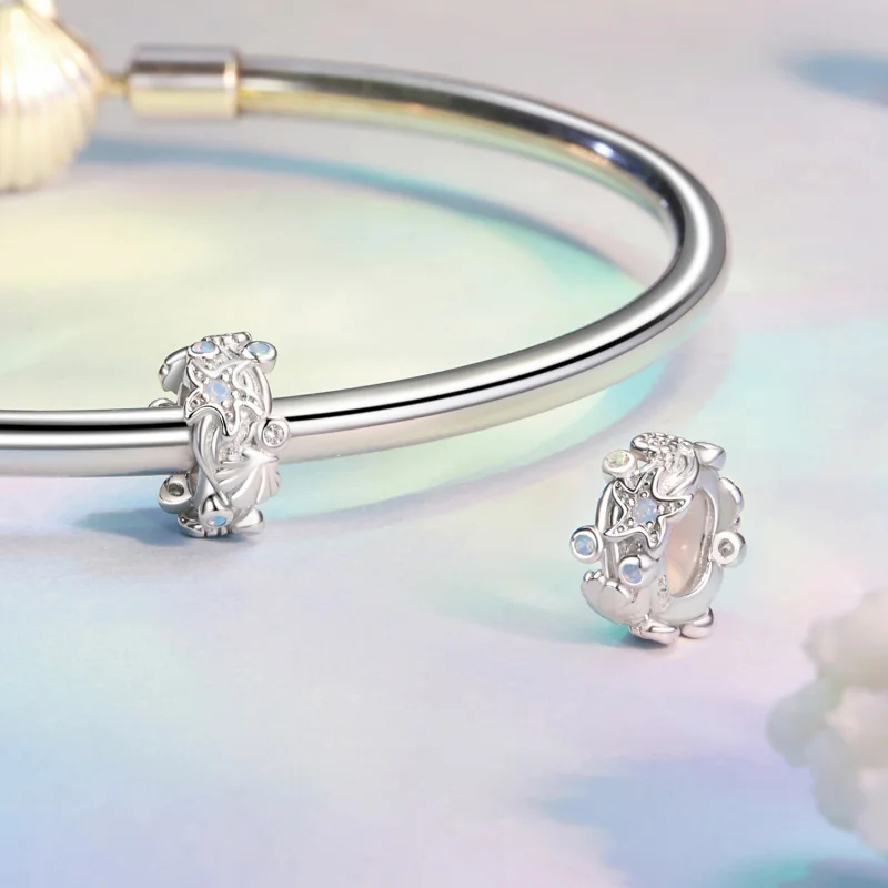 (imagem para) Charm Espaciador de Silicone Oceano Azul Estilo PANDORA - BSC1019 - Visualizar 4