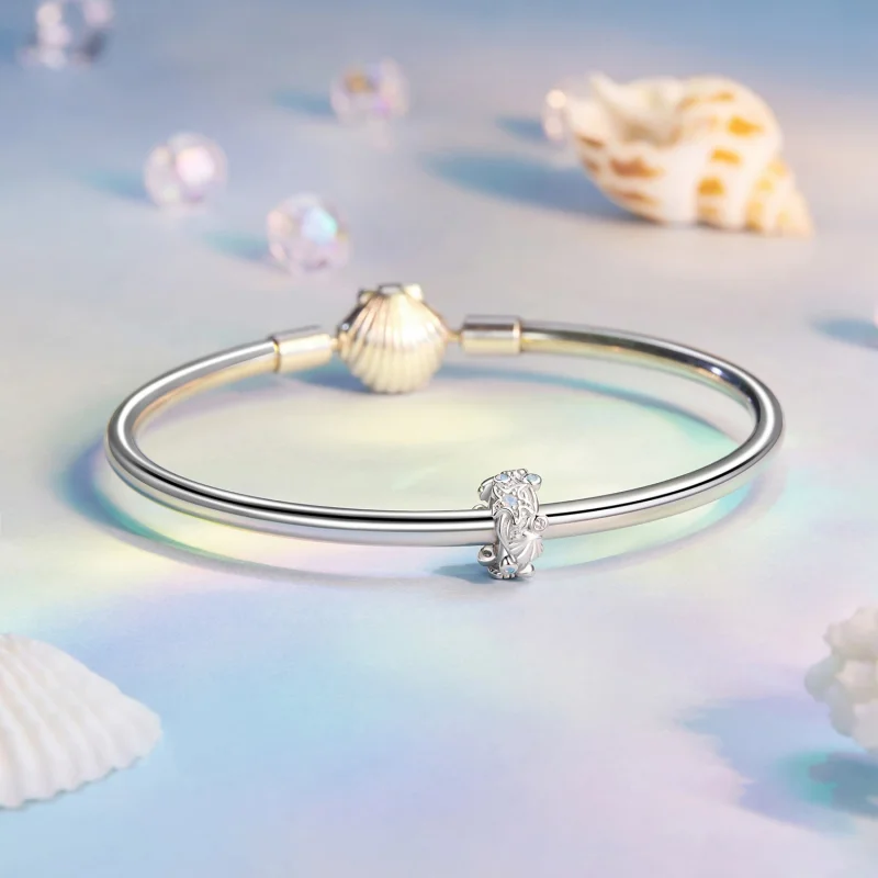 (imagem para) Charm Espaciador de Silicone Oceano Azul Estilo PANDORA - BSC1019 - Visualizar 5