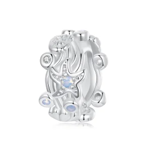 (imagem para) Charm Espaciador de Silicone Oceano Azul Estilo PANDORA - BSC1019