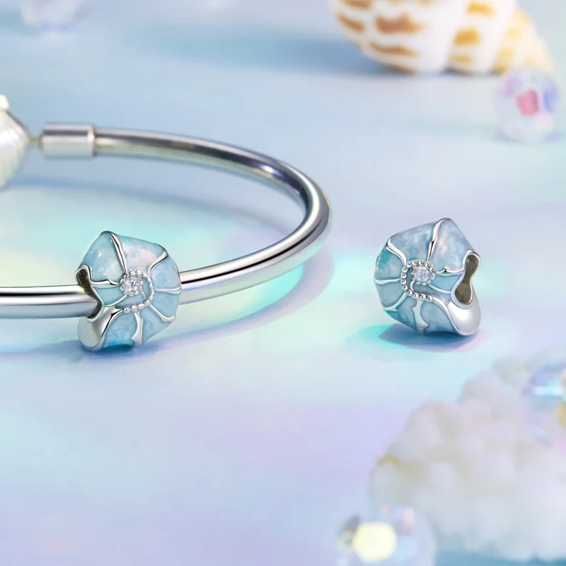 (imagem para) Charm PANDORA Estilo Concha Azul - BSC1018 - Visualizar 4