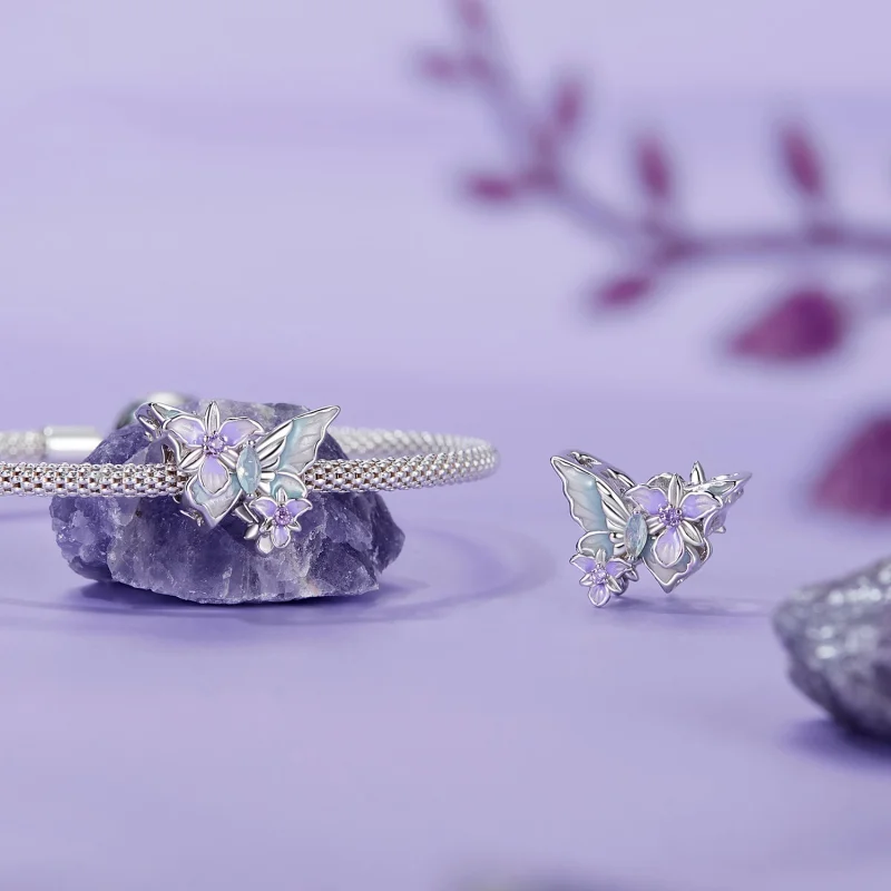 (imagem para) Charm PANDORA Style Borboleta Íris - BSC1030 - Visualizar 4