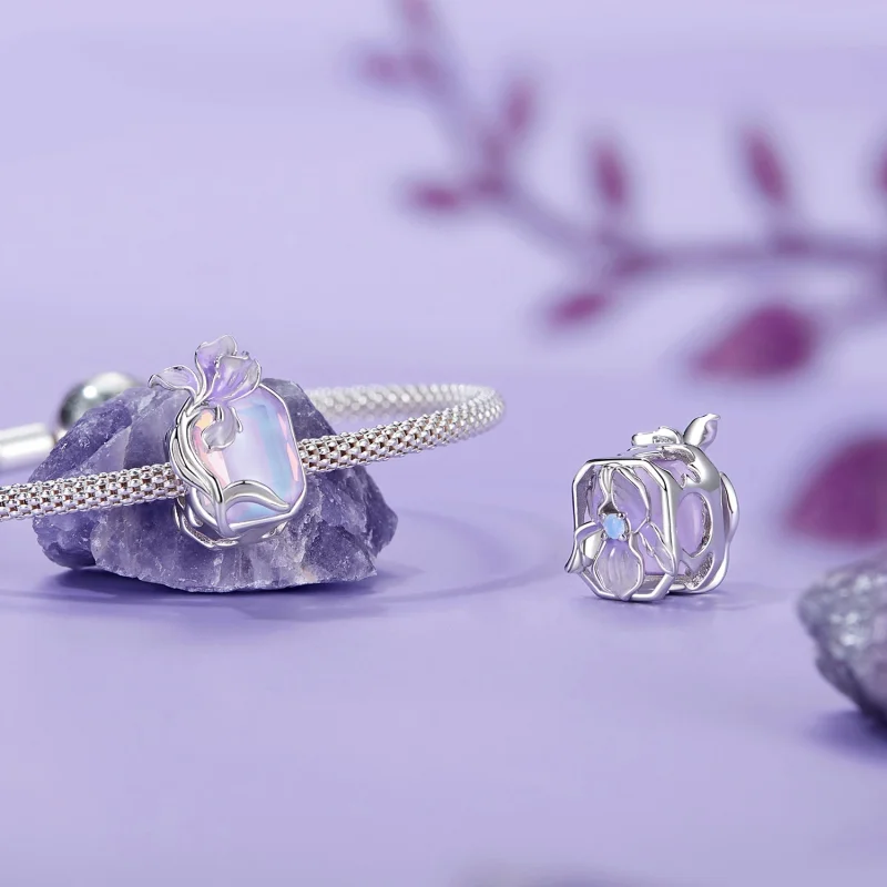 (imagem para) Charm PANDORA Style Crystal Iris - BSC1032 - Visualizar 4