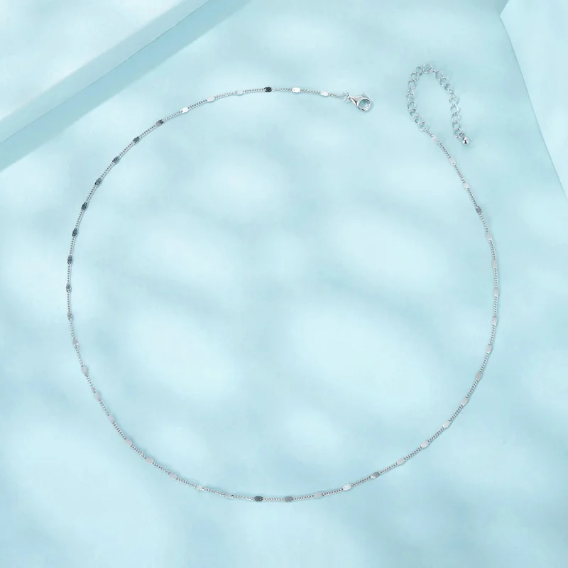 (imagem para) Colar básico cintilante estilo PANDORA - SCA030 - Visualizar 3