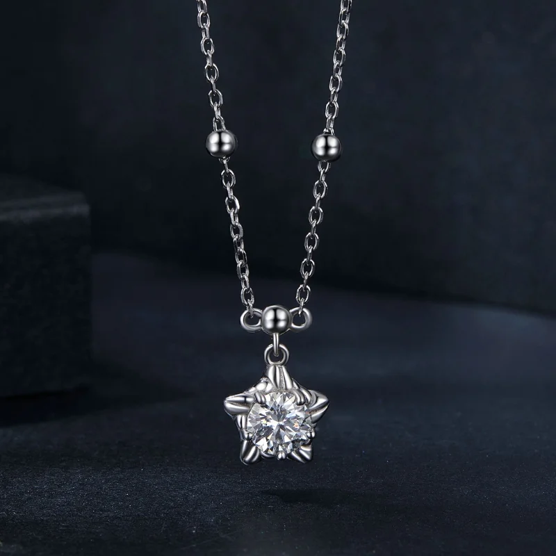 (imagem para) Colar Starlight 0.5ct estilo PANDORA (com um certificado) - MSN036 - Visualizar 3