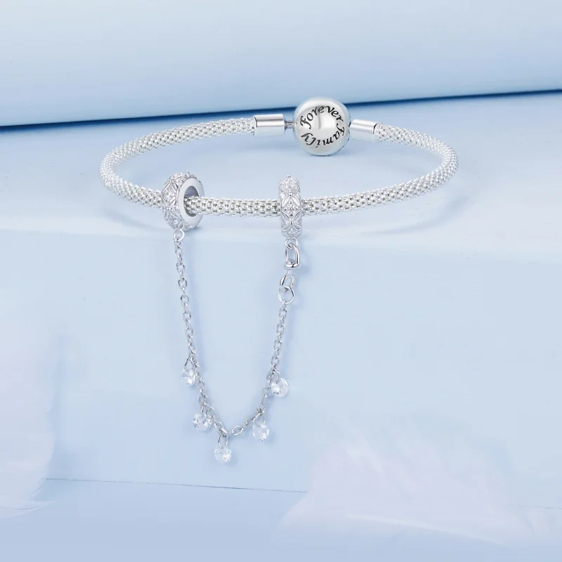 (imagem para) Corrente de segurança de silicone gravada estilo PANDORA - BSC1012 - Visualizar 3