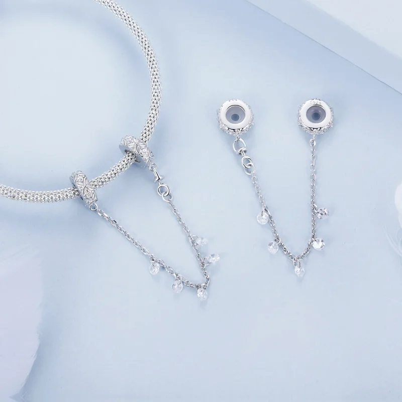 (imagem para) Corrente de segurança de silicone gravada estilo PANDORA - BSC1012 - Visualizar 4