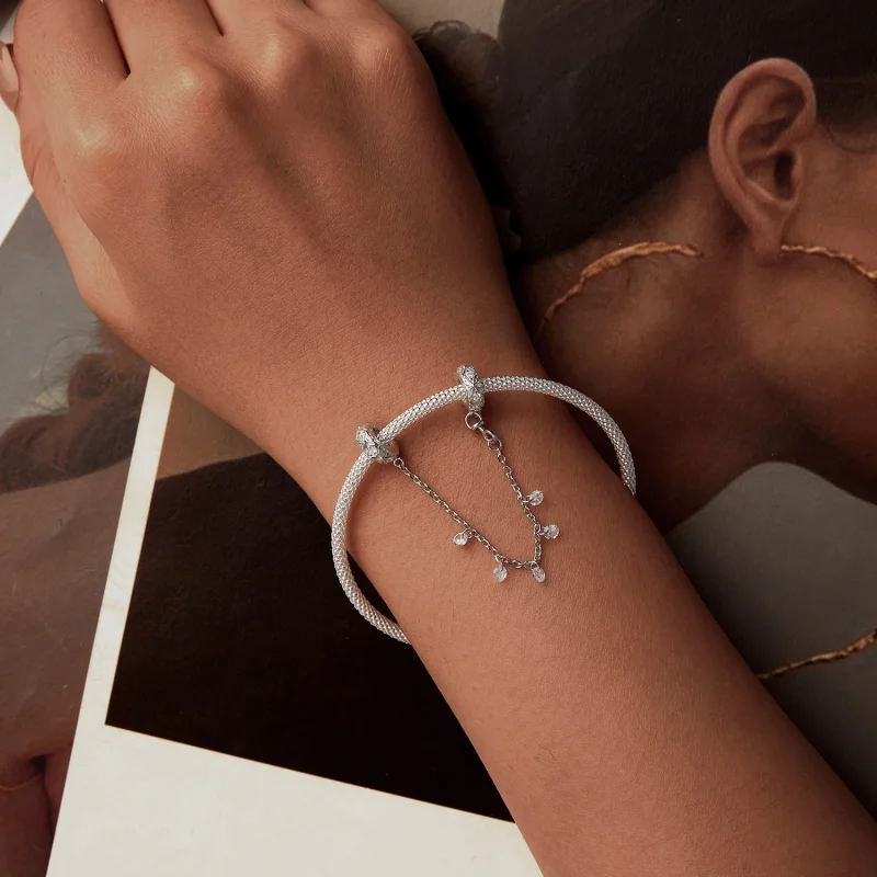 (imagem para) Corrente de segurança de silicone gravada estilo PANDORA - BSC1012 - Visualizar 5