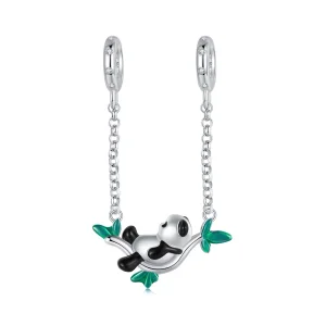 (imagem para) Pingente de Prata Panda na Floresta de Bambu Estilo PANDORA - SCC2810