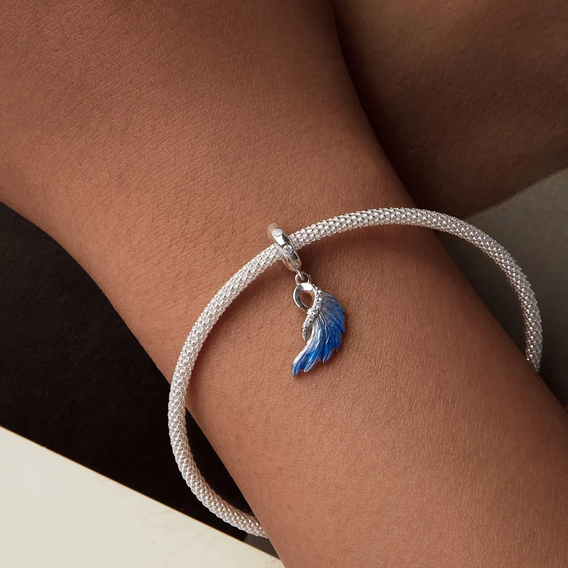 (imagem para) Pingente Duplo Asas Azuis Estilo PANDORA - SCC2781 - Visualizar 5