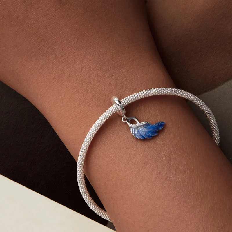 (imagem para) Pingente Duplo Asas Azuis Estilo PANDORA - SCC2781 - Visualizar 6